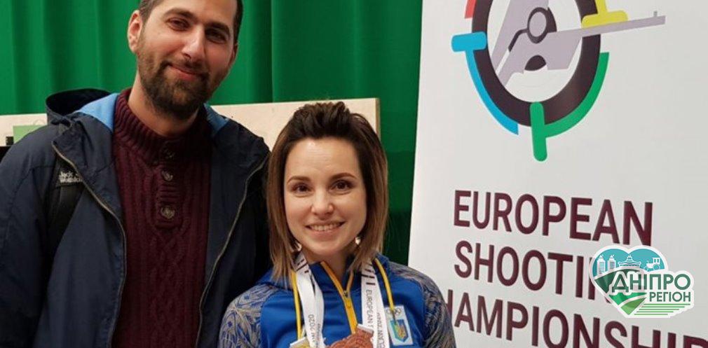 Спортсменка з Дніпропетровщини здобула п’ять медалей на чемпіонаті Європи з кульової стрільби