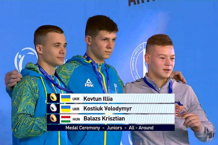 Одразу дві нагороди завоював гімнаст з Дніпропетровщини на чемпіонаті Європи