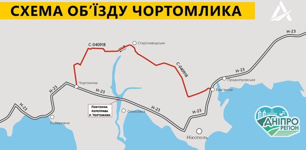 На Дніпропетровщині припиняють рух понтонним мостом: місяць в об’їзд Новини Дніпра.На Дніпропетровщині припиняють рух понтонним мостом: місяць в об’їзд