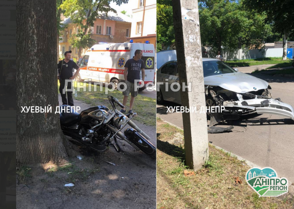 У Дніпрі сталася елітна ДТП: на Робочій жінка збила мотоцикліста (ФОТО/ВІДЕО)