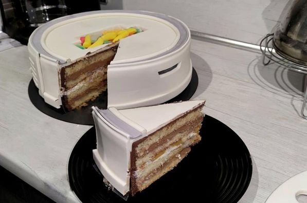 У Дніпрі кондитер зробив торт у вигляді робота пилососа (Фото)