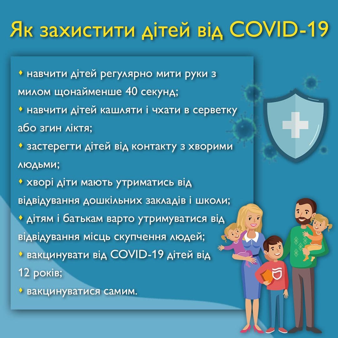 Як захистити дітей від COVID-19: поради батькам. На сьогодні вакцинація проти COVID-19 рекомендована для дітей від 12 років.