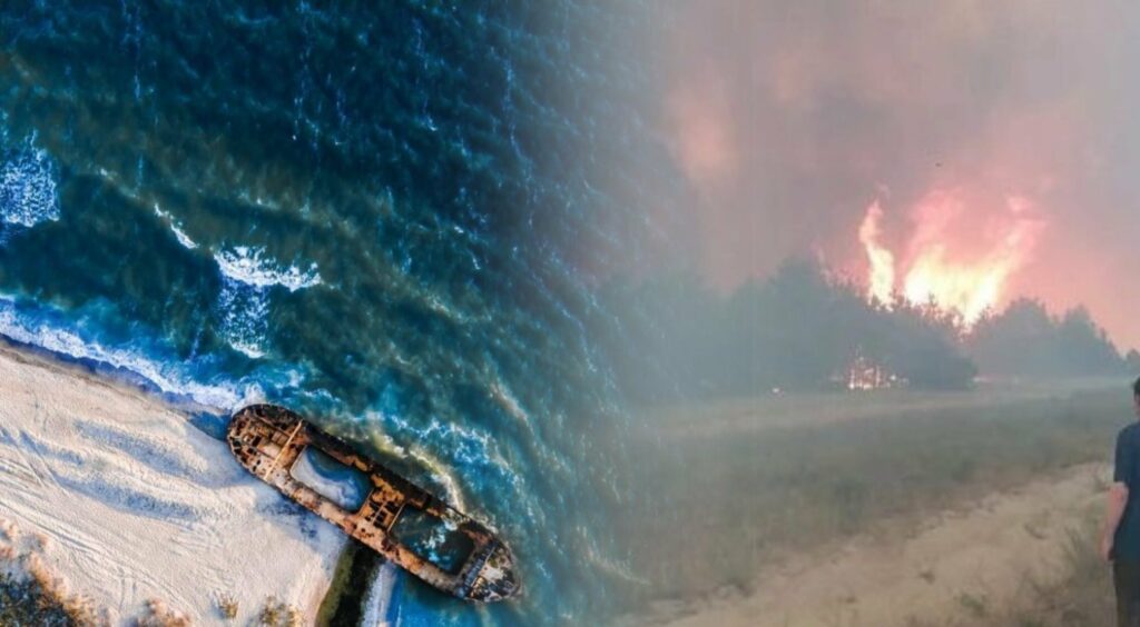 Кінбурнський півострів у вогні: знищено до 4 мільйонів дерев Кінбурнський півострів у вогні - Дніпро Регіон