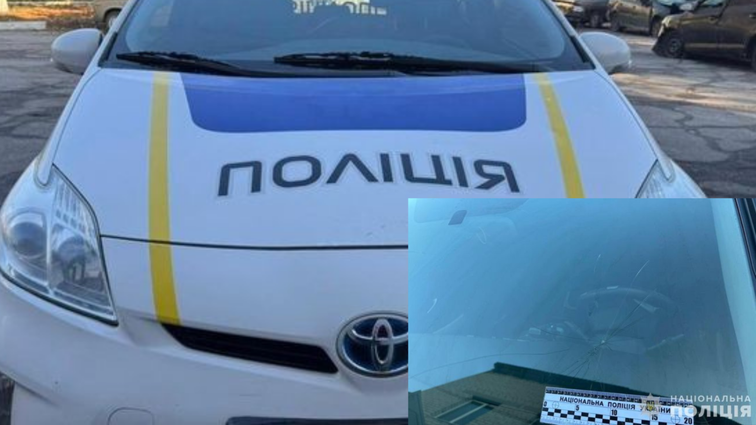 На Дніпропетровщині чоловік пошкодив автомобіль поліцейських сокирою: причини