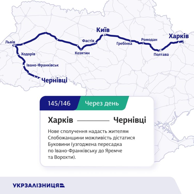 Укрзалізниця запустить нові швидкісні потяги через Дніпропетровщину з подовженням рейсів