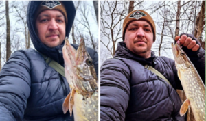 Гарний трофей. У Дніпрі рибалка за 1,5 години впіймав дві щуки