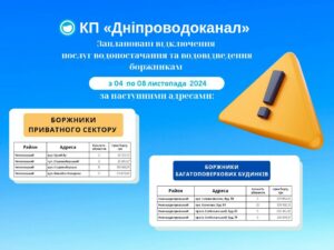 У Дніпрі з 4 по 8 листопада відключать воду боржникам. Як оформити реструктуризацію