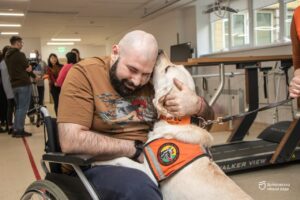 У Дніпрі чотирилапі друзі допомагають бійцям відновлюватись після травм і поранень