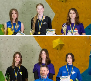 Двоє скелелазок з Дніпра стали призерками молодіжного чемпіонату України