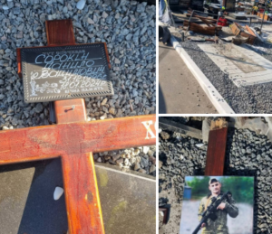 На цвинтарі Дніпропетровщини вандали збили хрест на могилі військового та пошкодили надгробок