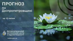 Прогноз погоди в Дніпрі та області на 18 липня від дніпровських синоптиків