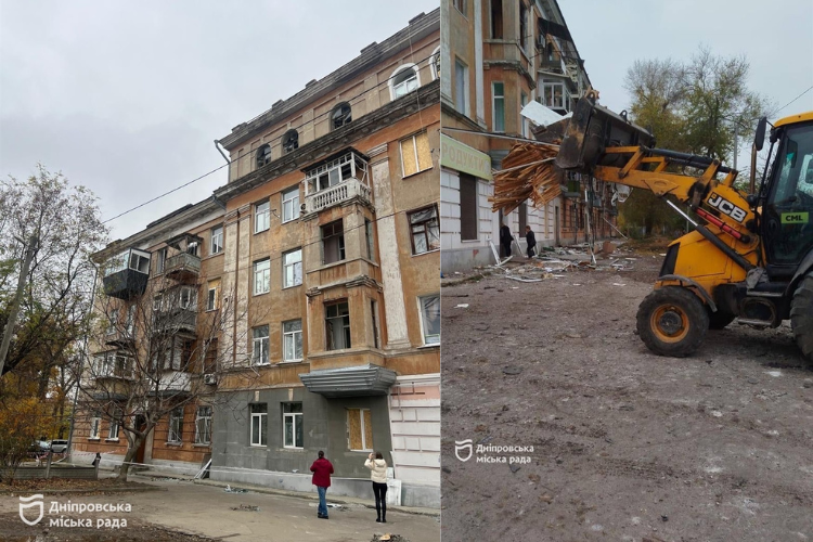 Комунальники Дніпра ліквідовують наслідки ворожої атаки на місто 6 листопада: ФОТО