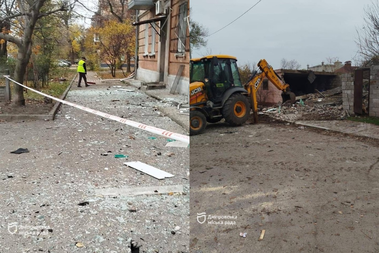 Комунальники Дніпра ліквідовують наслідки ворожої атаки на місто 6 листопада: ФОТО