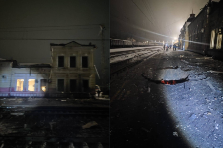 Як виглядає залізничний вокзал у Пʼятихатках, що на Дніпропетровщині, після атаки рф (ВІДЕО)