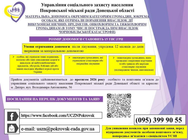 ВПО можуть отримати до 15 тисяч гривень на лікування: як подати документи у Дніпрі