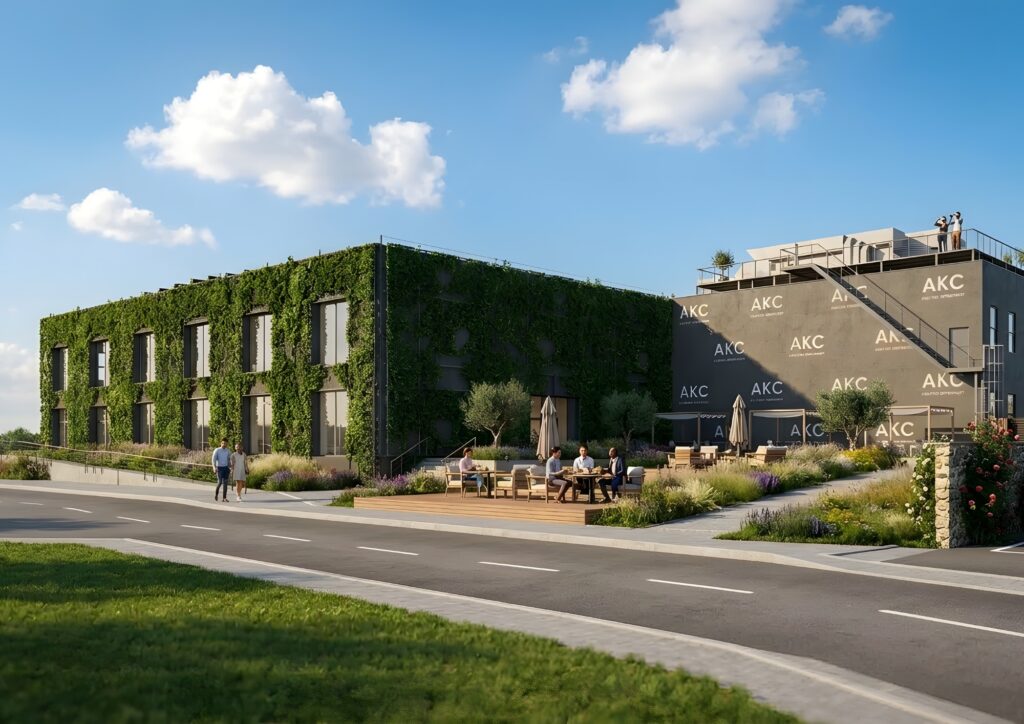 На місці ракетного удару у Дніпрі виросла багатофункційна будівля — з офісами, рестораном і зеленим фасадом Технопарк АКС у Дніпрі: нова будівля на місці ракетного удару