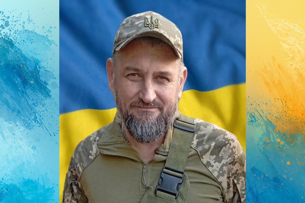 портрет загиблого захисника Віталія Жовтоштана