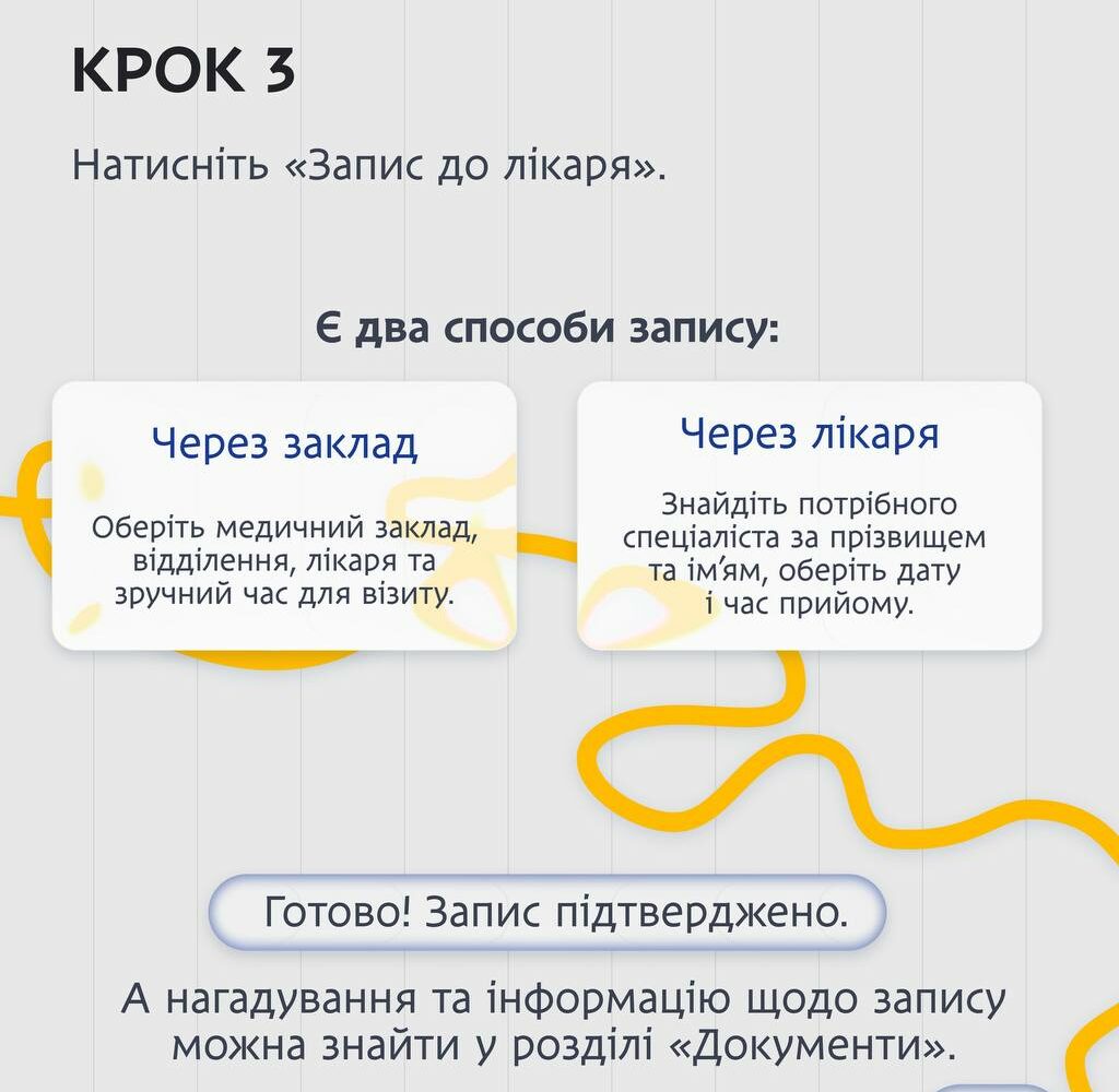 Запис до лікаря через «єДніпро» 