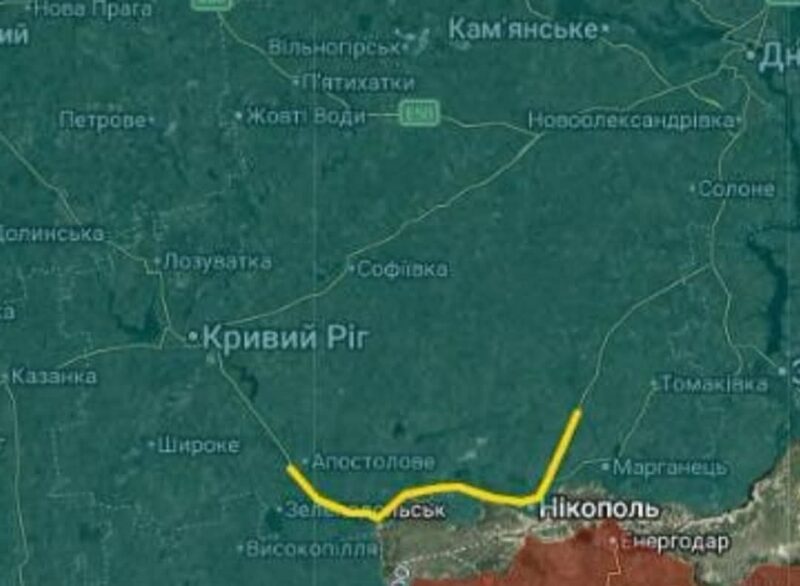 Траса Н-23 під ударом: голова Нікопольської РВА показав карту небезпечної ділянки