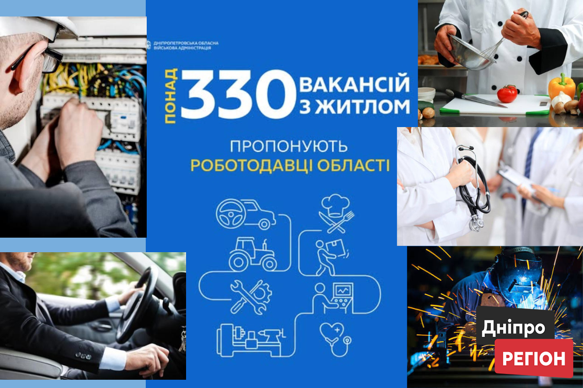 Робота з житлом на Дніпропетровщині: список вакансій